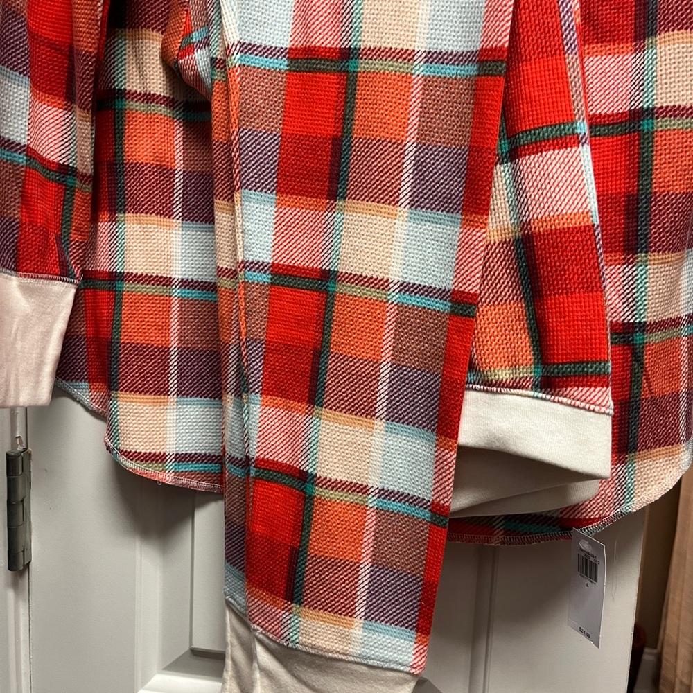 Red Plaid Thermal Top and Leggings Set - Picture 2 of 6